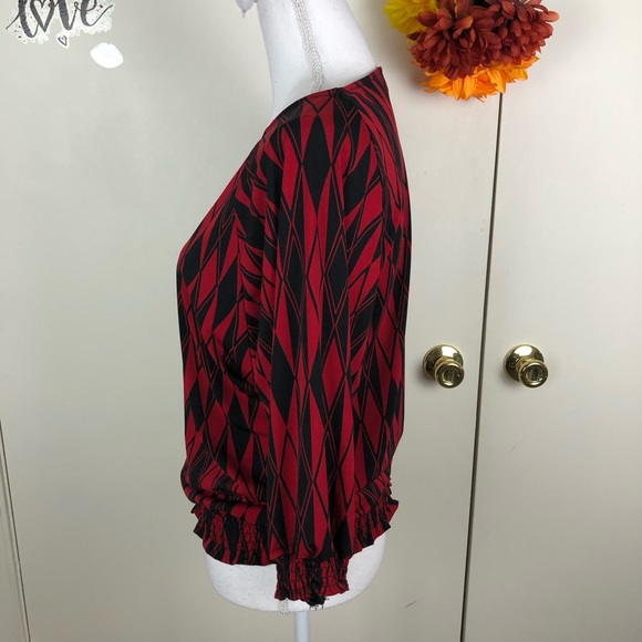 BELLE FLEUR GEOMETRIC TOP SCOOP NECK SIZE SM - Picture 3 of 7